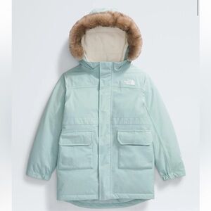 NWT The North Face kids arctic parka muted pine girls boys size 4T 600 Dryvent